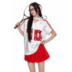 Vintage Washed Lace Varsity Jersey Tee - COPPING THREADS - Jikoo