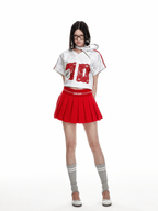 Vintage Washed Lace Varsity Jersey Tee - COPPING THREADS - Jikoo