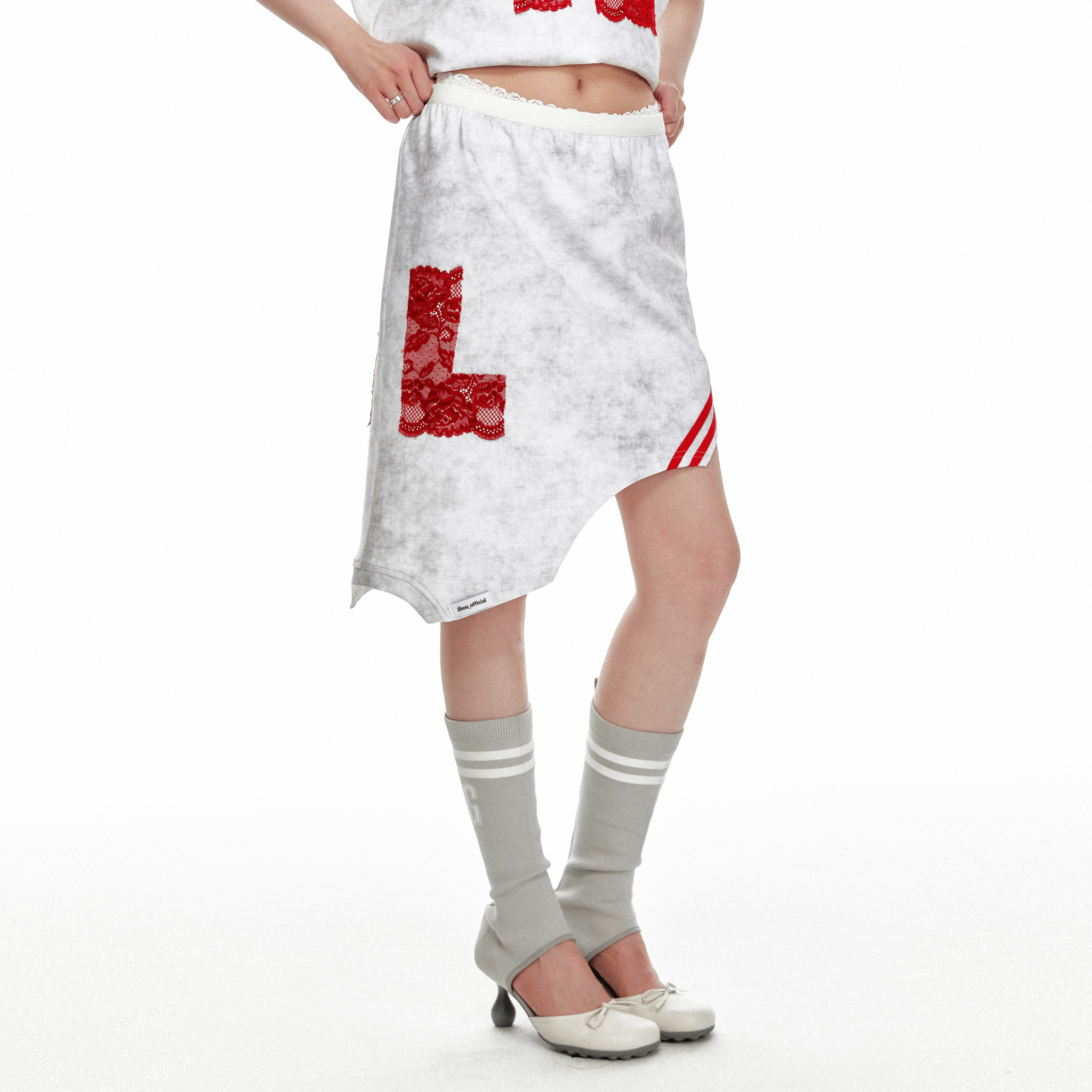 Vintage Washed Lace Varsity Jersey Tee - COPPING THREADS - Jikoo