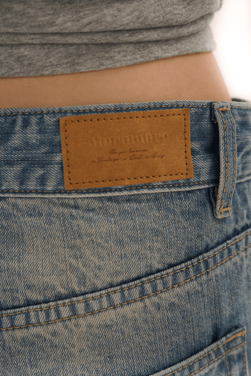 Vintage Washed Rhinestone Denim Shorts - COPPING THREADS - MOROMORO