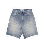 Vintage Washed Rhinestone Denim Shorts - COPPING THREADS - MOROMORO