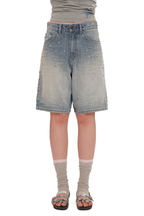 Vintage Washed Rhinestone Denim Shorts - COPPING THREADS - MOROMORO