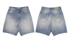 Vintage Washed Rhinestone Denim Shorts - COPPING THREADS - MOROMORO