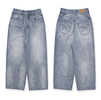 Vintage Washed Rhinestone Wide‑Leg Denim - COPPING THREADS - MOROMORO