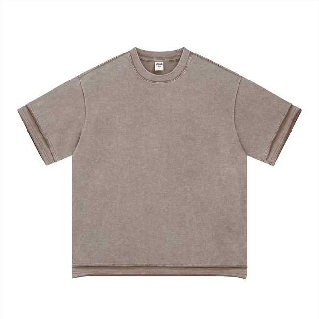 Vintage Washed Rolled Hem Tee - COPPING THREADS - CT Basics Hover Image