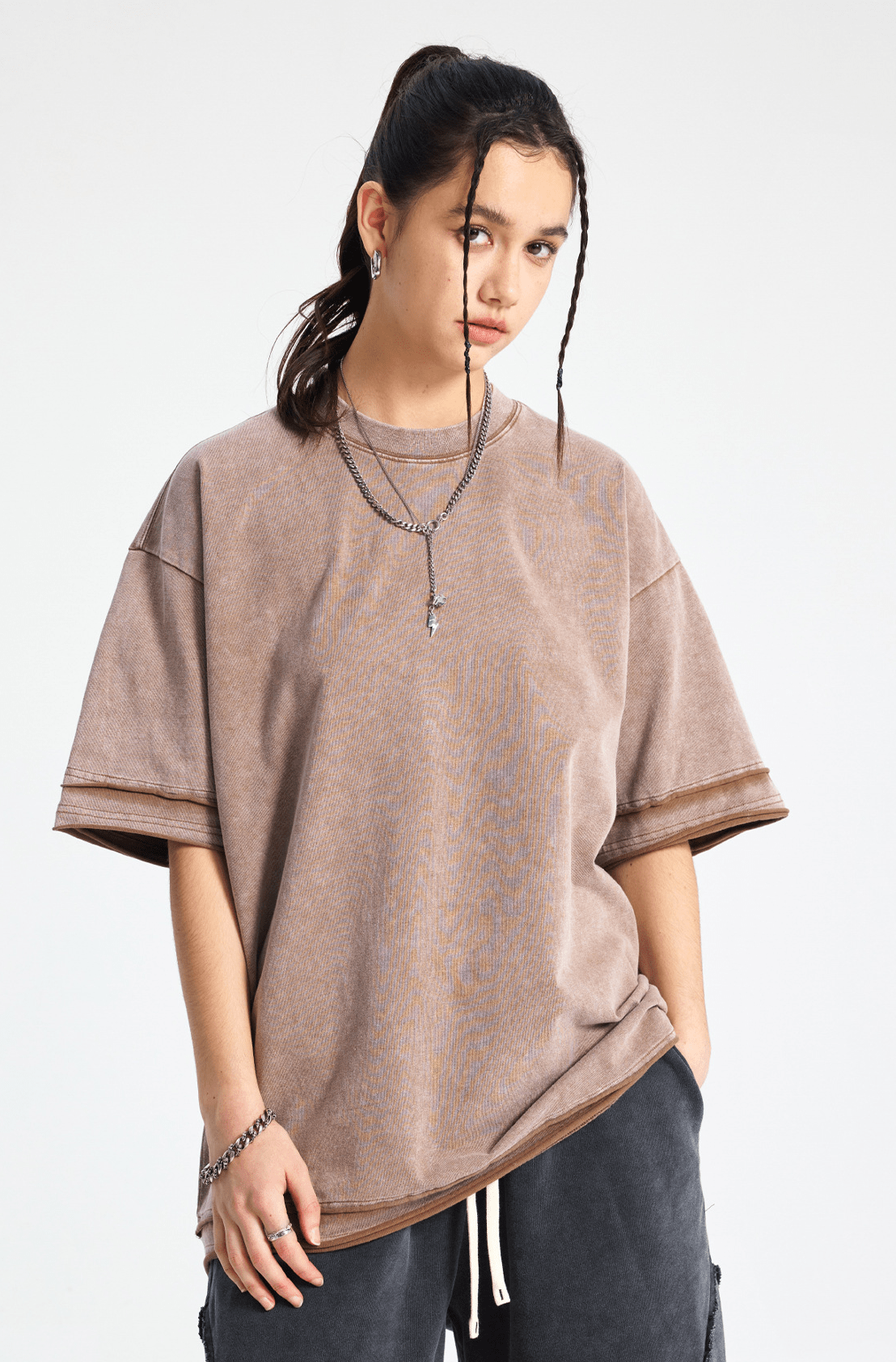 Vintage Washed Rolled Hem Tee - COPPING THREADS - CT Basics