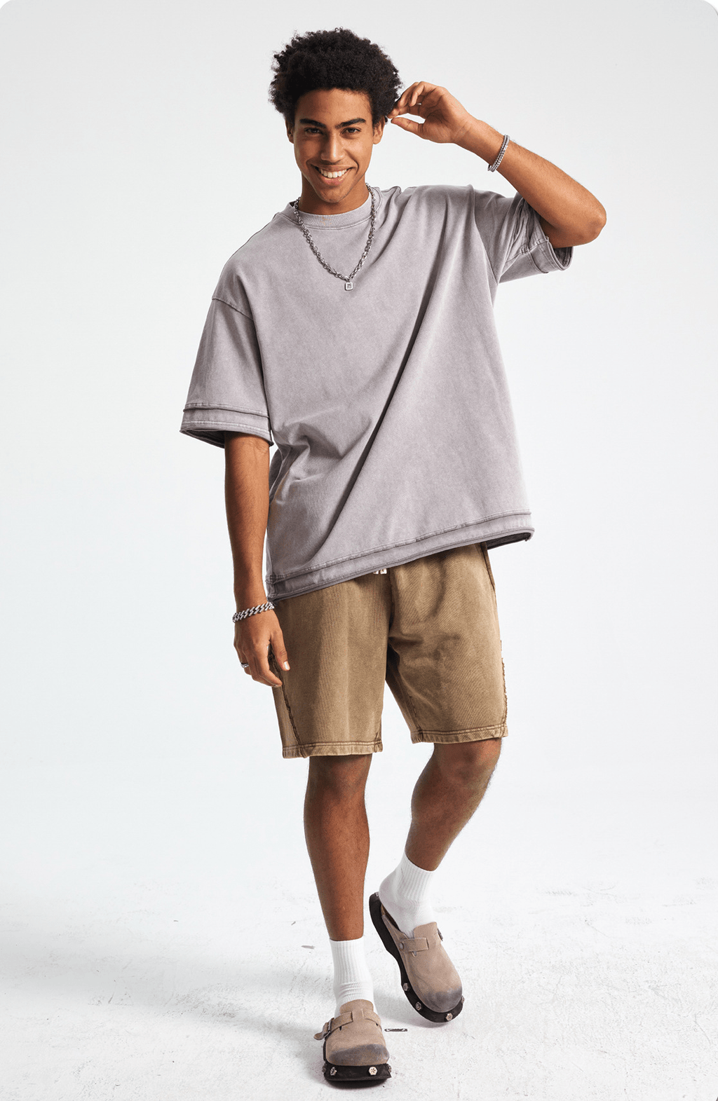 Vintage Washed Rolled Hem Tee - COPPING THREADS - CT Basics