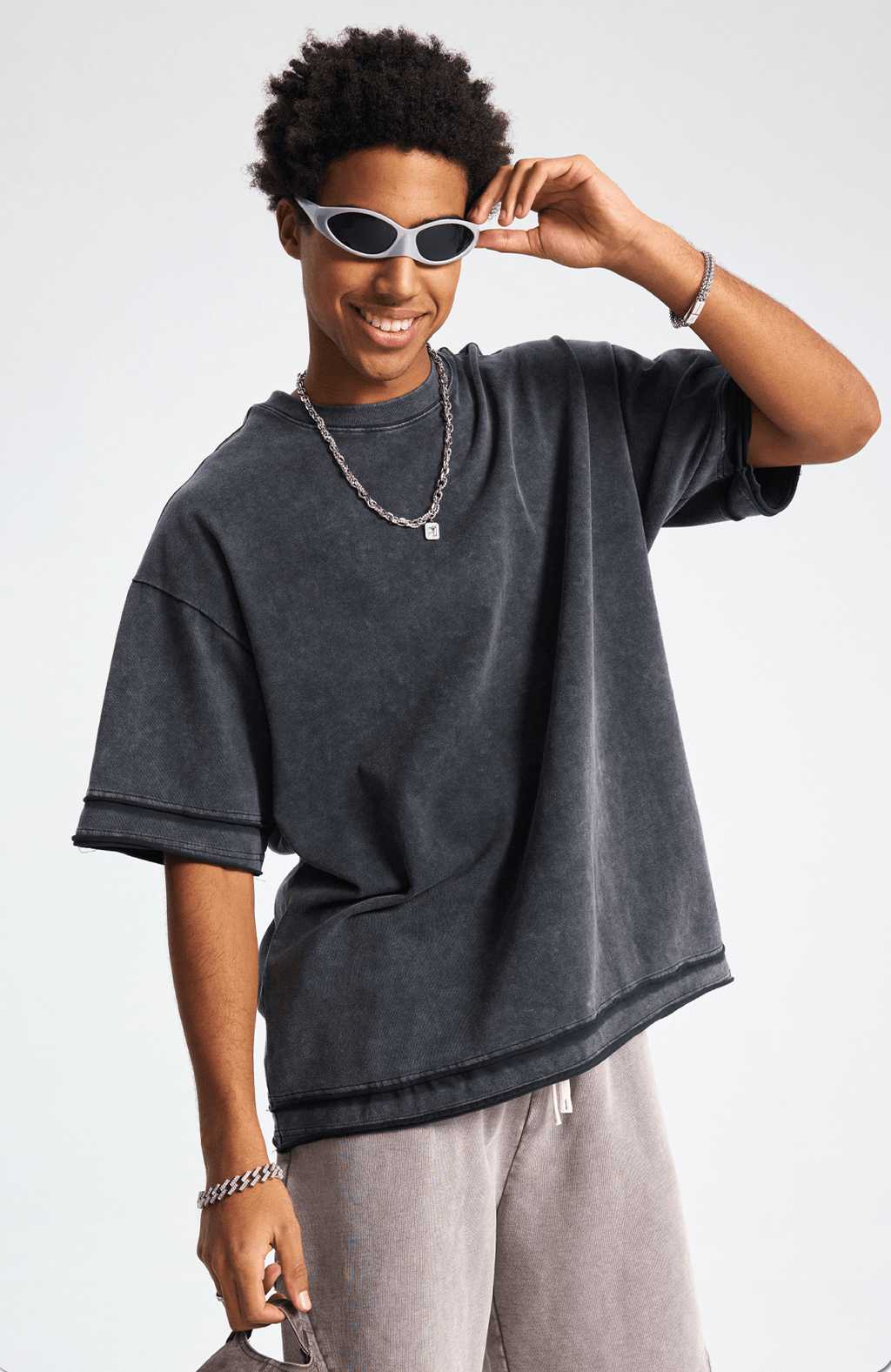 Vintage Washed Rolled Hem Tee - COPPING THREADS - CT Basics