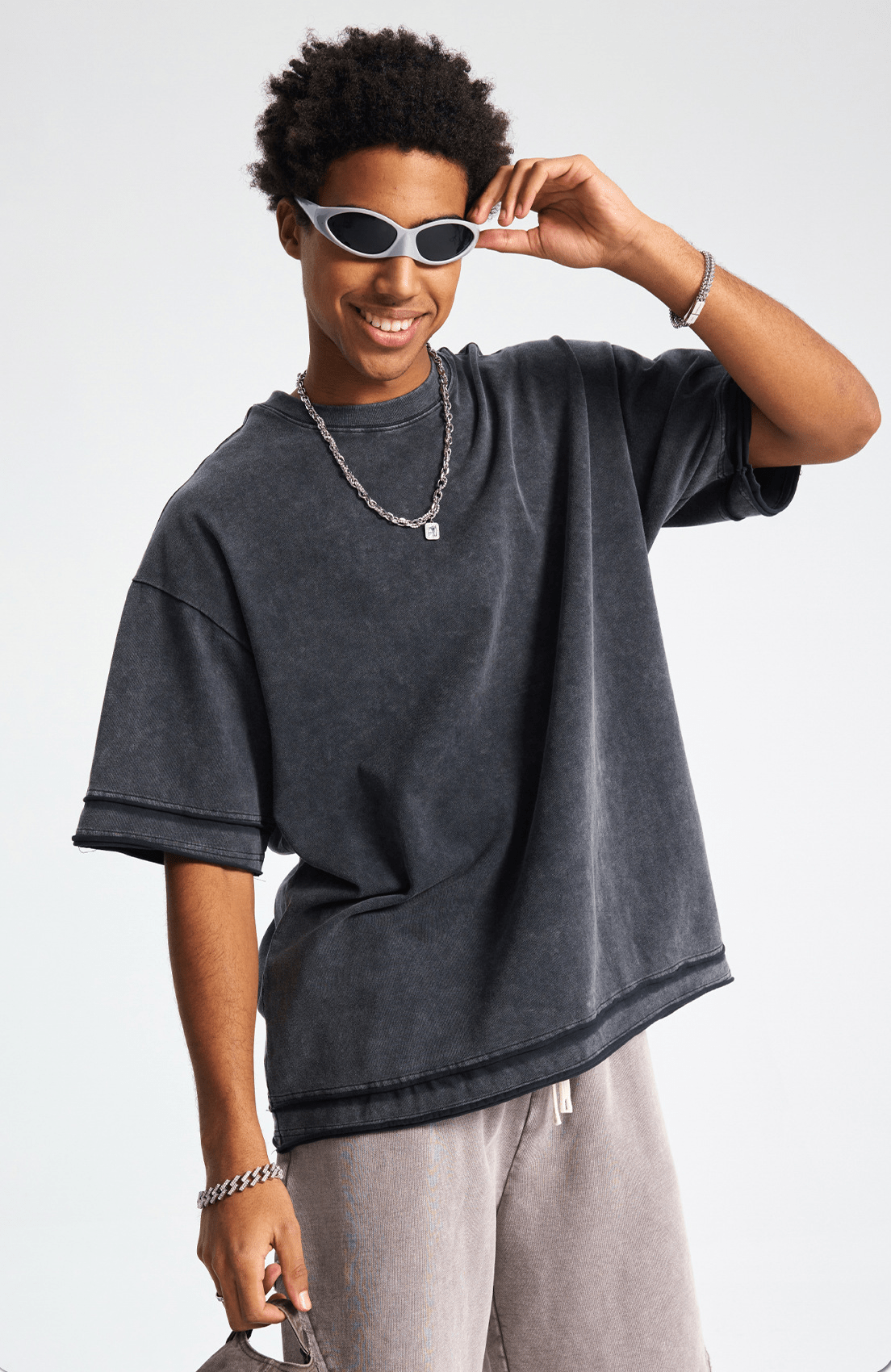 Vintage Washed Rolled Hem Tee - COPPING THREADS - CT Basics