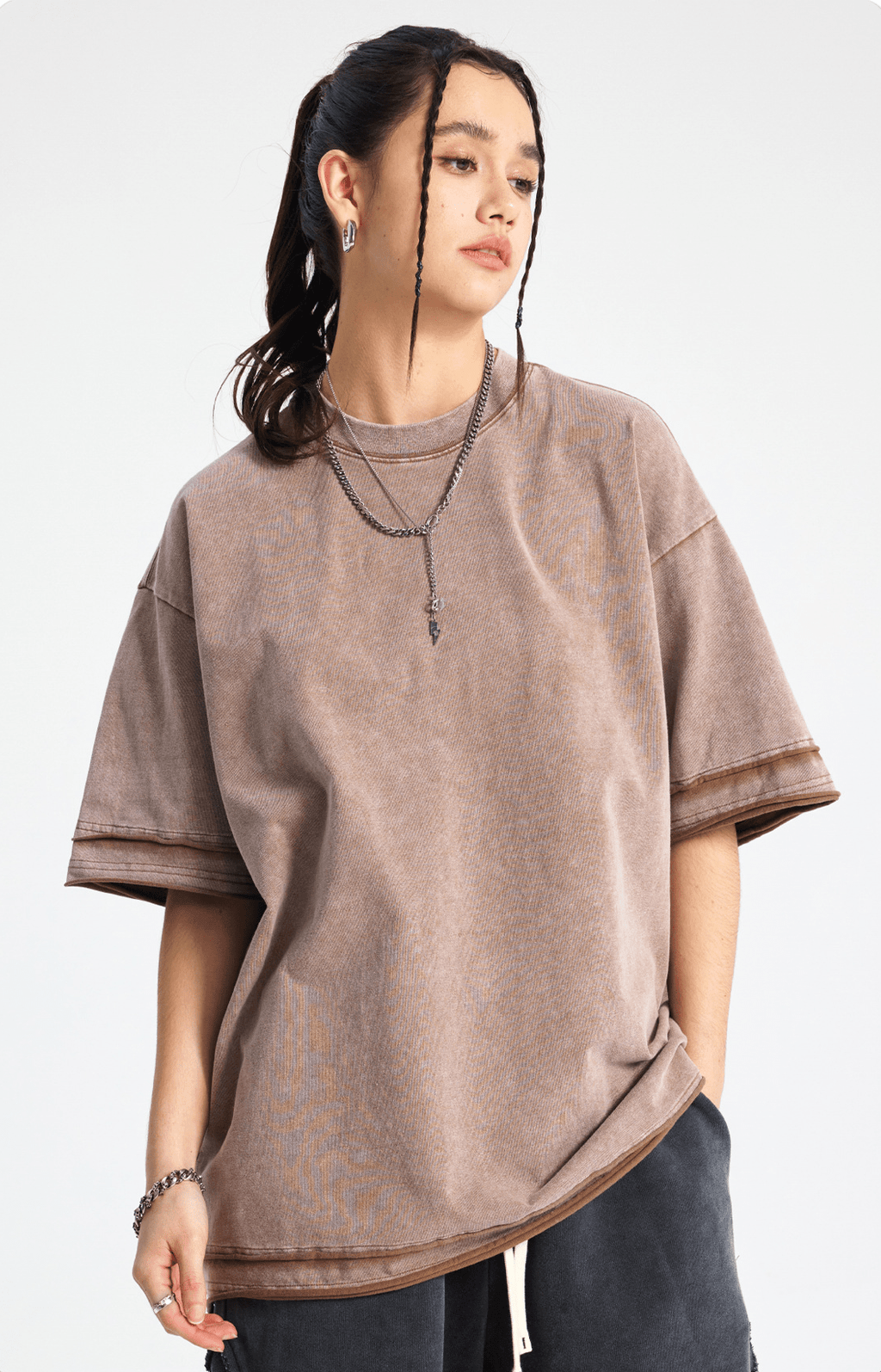 Vintage Washed Rolled Hem Tee - COPPING THREADS - CT Basics