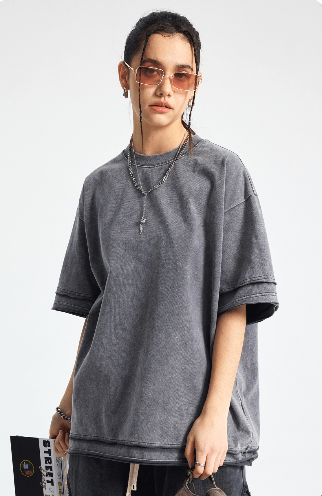 Vintage Washed Rolled Hem Tee - COPPING THREADS - CT Basics