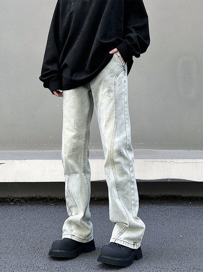 Gerader Denim im Vintage-Waschungsstil Main Image