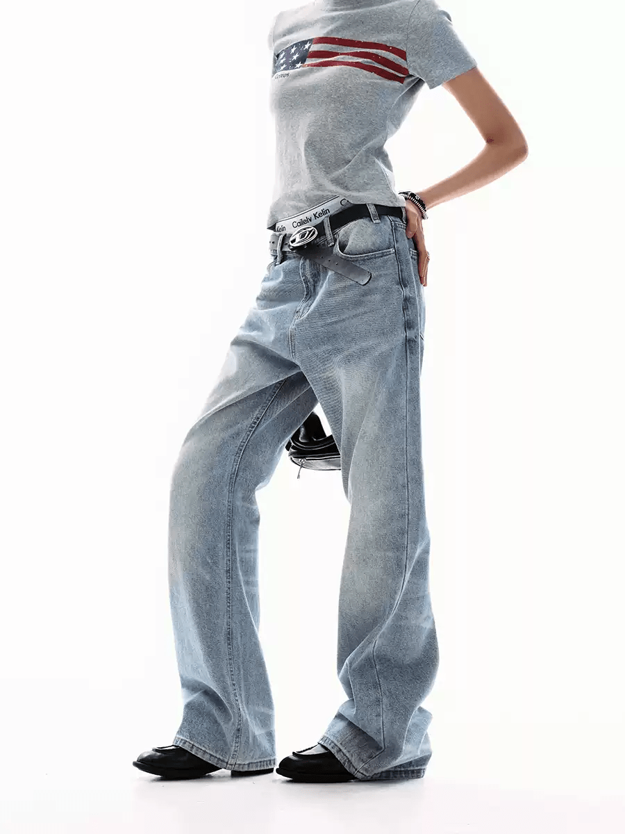 Vintage Washed Straight - Leg Denim - COPPING THREADS - 0123Start