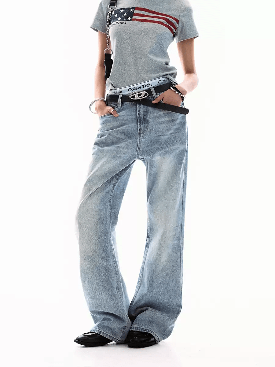 Vintage Washed Straight - Leg Denim - COPPING THREADS - 0123Start