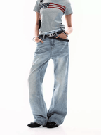 Vintage Washed Straight - Leg Denim - COPPING THREADS - 0123Start