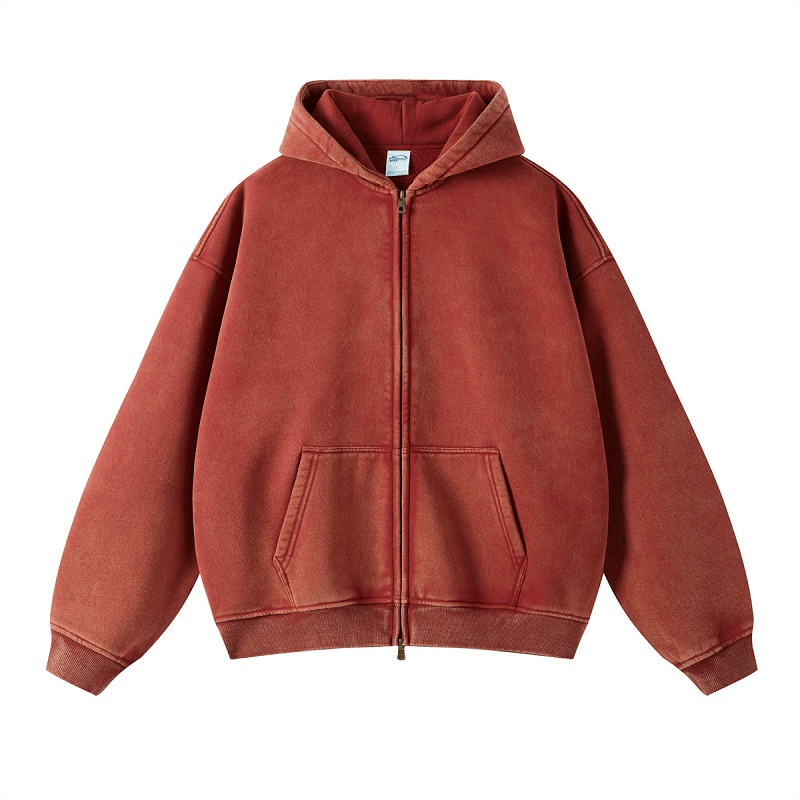Vintage Washed Zip - Up Hoodie - COPPING THREADS - CT Basics