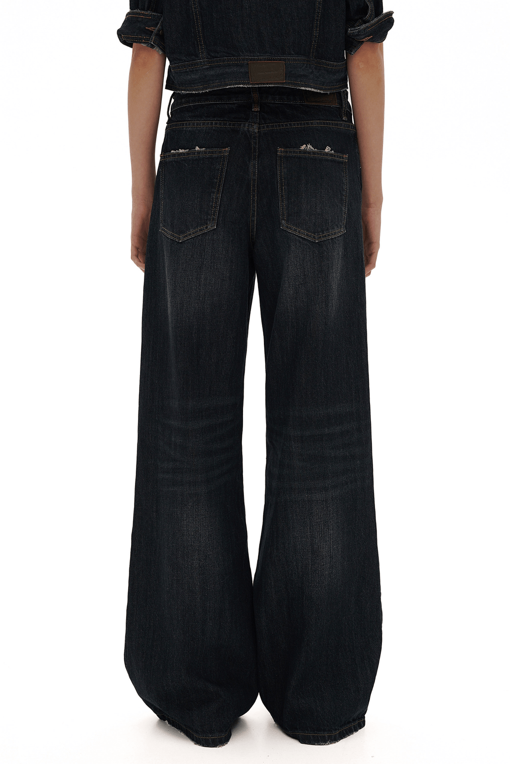 Vintage Whisker Spray Wash Denim Pants - COPPING THREADS - MOROMORO