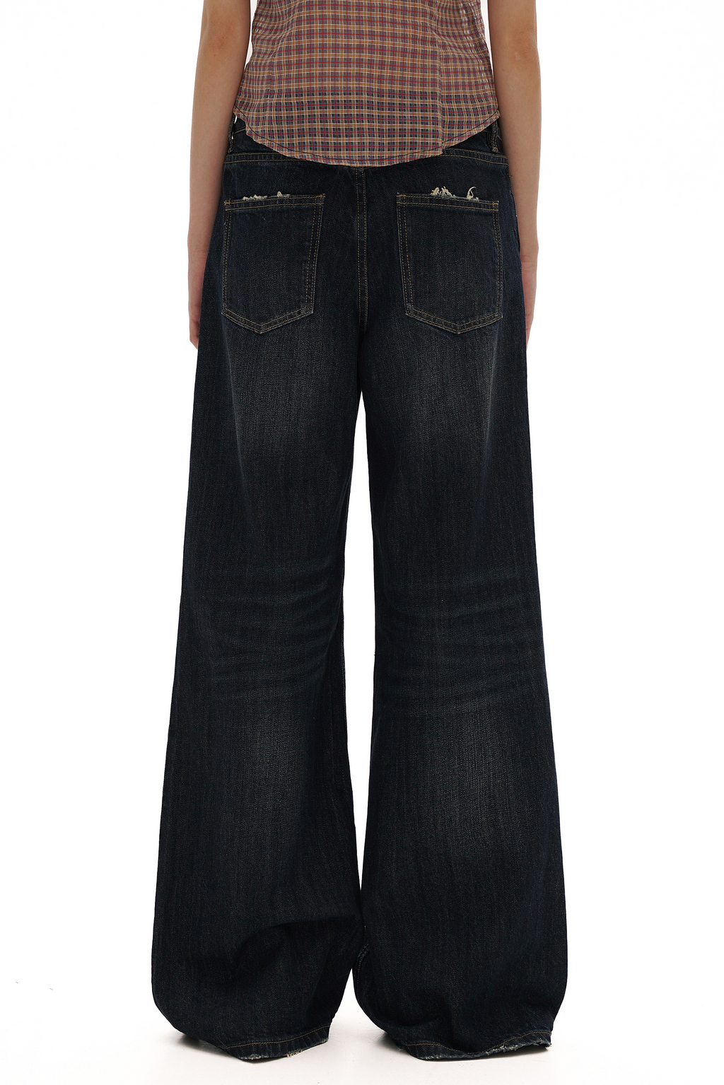 Vintage Whisker Spray Wash Denim Pants - COPPING THREADS - MOROMORO