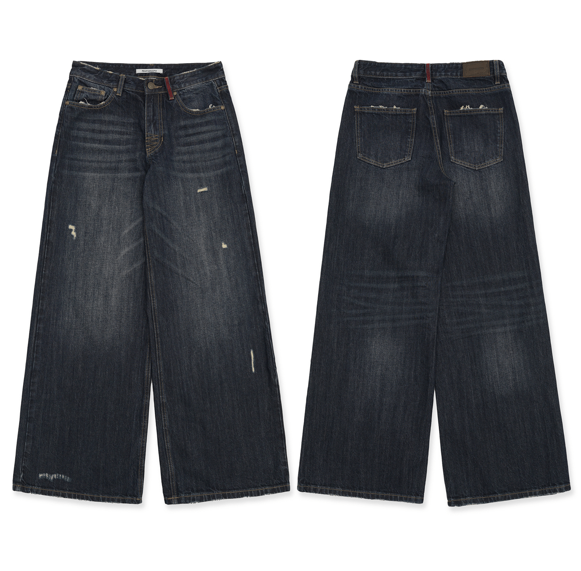 Vintage Whisker Spray Wash Denim Pants - COPPING THREADS - MOROMORO