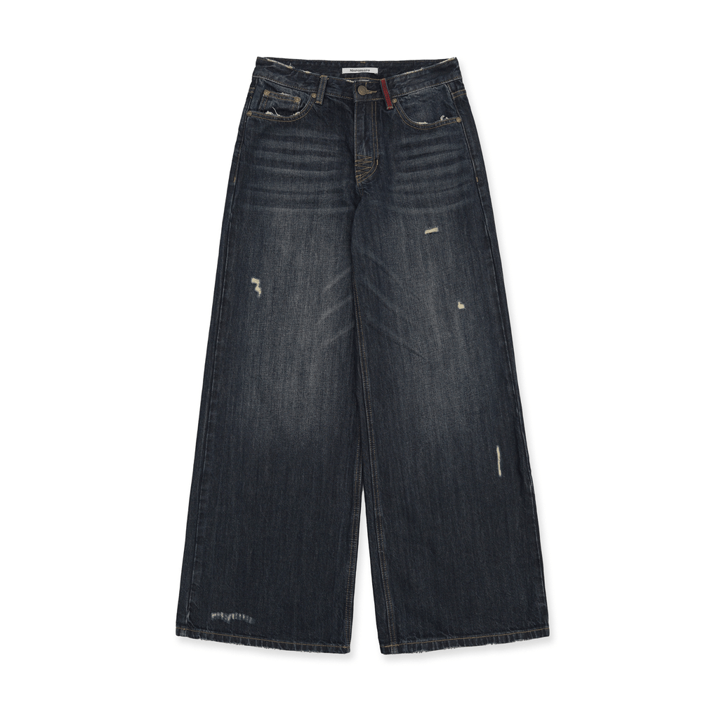 Vintage Whisker Spray Wash Denim Pants - COPPING THREADS - MOROMORO