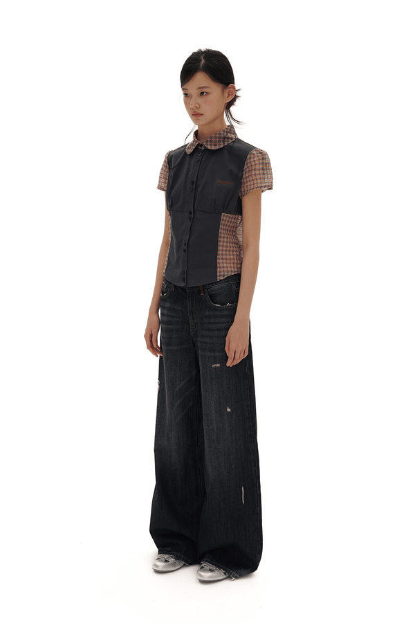 Vintage Whisker Spray Wash Denim Pants - COPPING THREADS - MOROMORO