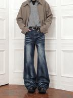 Vintage Whisker Wash Flared Jeans - COPPING THREADS - CT Basics