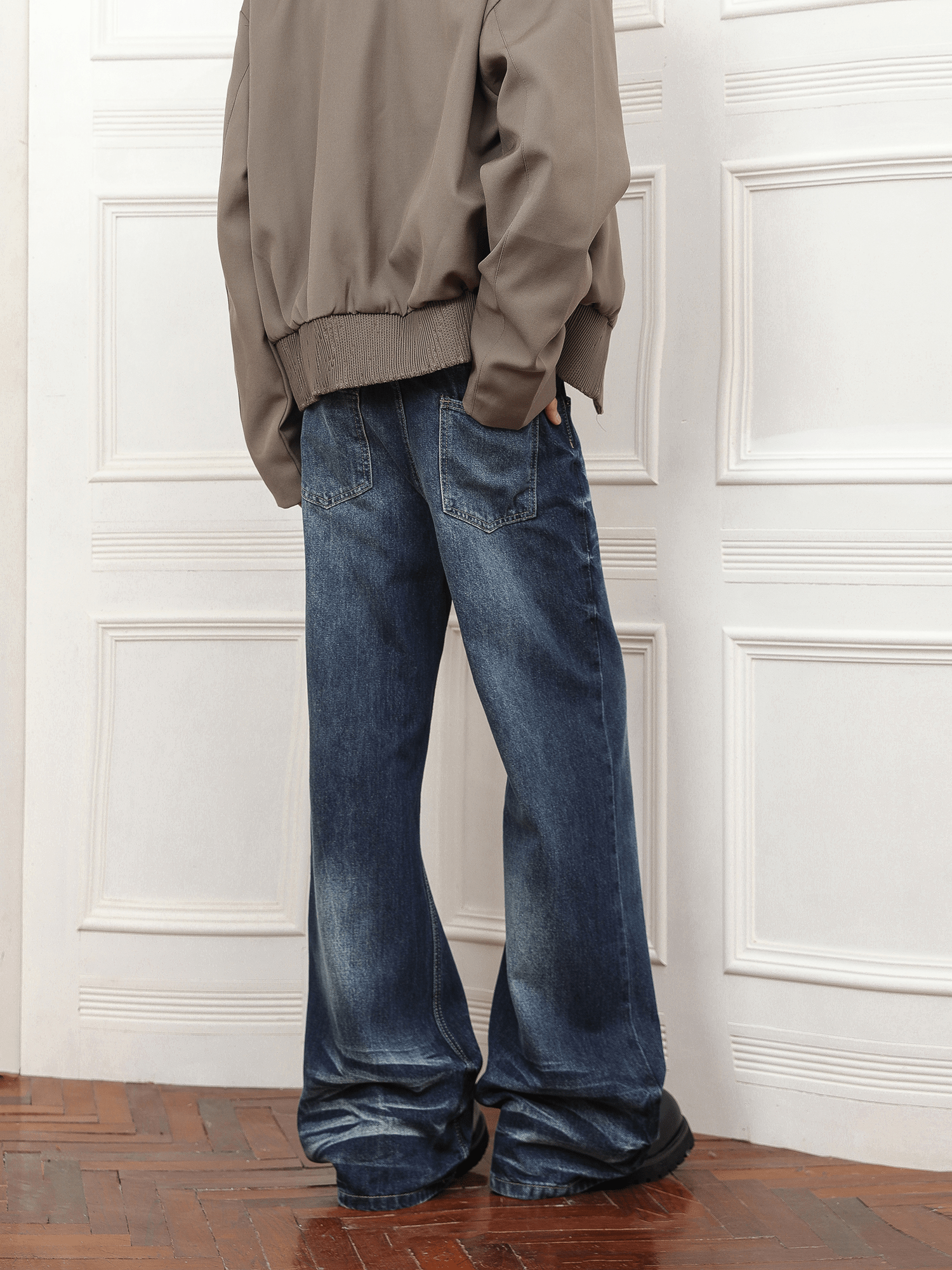 Vintage Whisker Wash Flared Jeans - COPPING THREADS - CT Basics