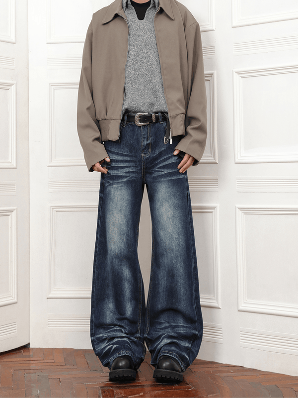 Vintage Whisker Wash Flared Jeans - COPPING THREADS - CT Basics