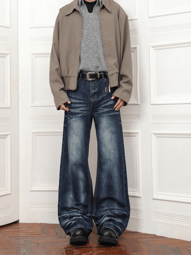 Vintage Whisker Wash Flared Jeans - COPPING THREADS - CT Basics Hover Image