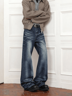 Vintage Whisker Wash Flared Jeans - COPPING THREADS - CT Basics