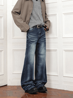 Vintage Whisker Wash Flared Jeans - COPPING THREADS - CT Basics