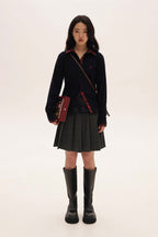 Vintage Wool Layered Patchwork Varsity Cardigan Shirt - COPPING THREADS - MOROMORO