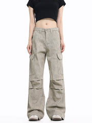 Vintage Wrinkled Marble Multi - Pocket Cargo Pants - COPPING THREADS - CT Select