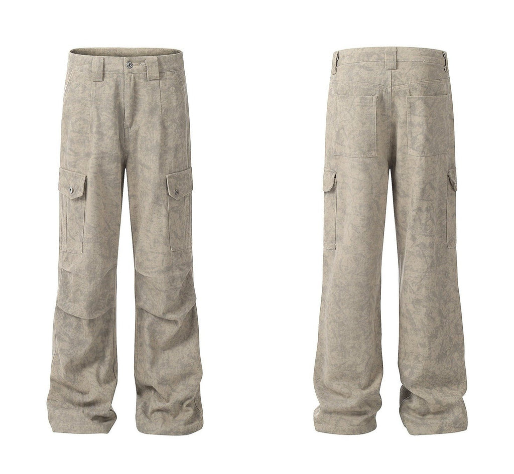 Vintage Wrinkled Marble Multi - Pocket Cargo Pants - COPPING THREADS - CT Select