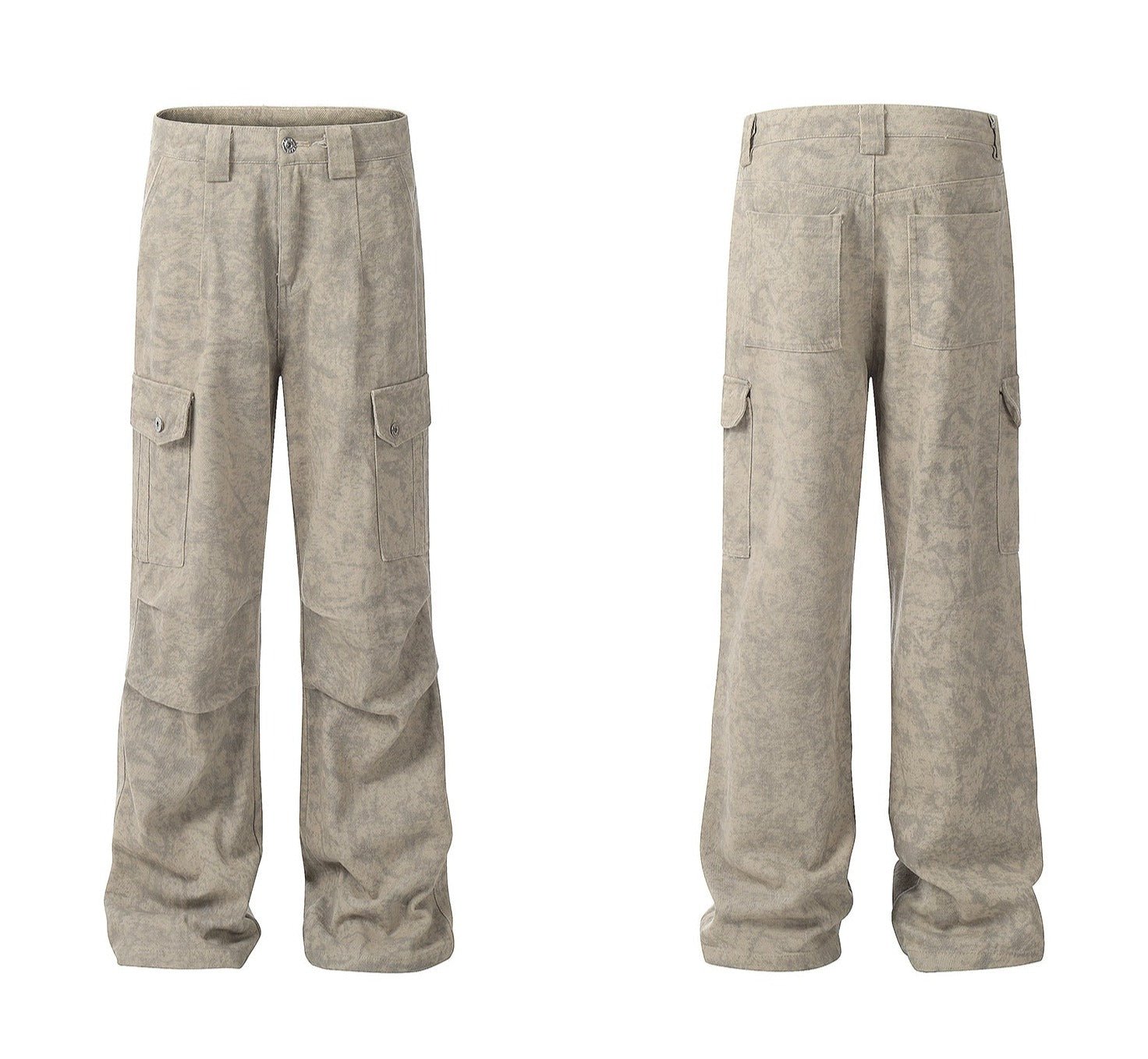 Vintage Wrinkled Marble Multi - Pocket Cargo Pants - COPPING THREADS - CT Select