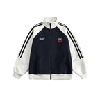 Vintage Zip - Up High Collar Striped Jacket - COPPING THREADS - CATTEE