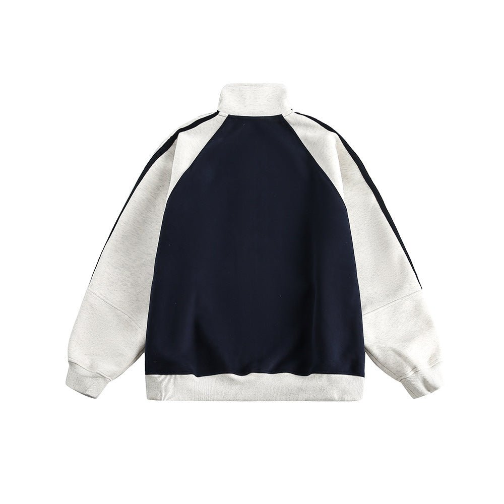 Vintage Zip - Up High Collar Striped Jacket - COPPING THREADS - CATTEE