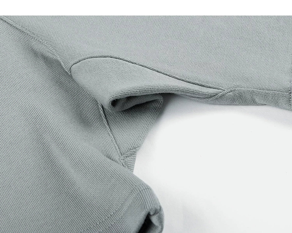 IDLT sweat shorts, light gray crotch panel.