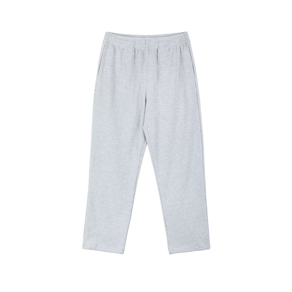 IDLT waffle sweatpants, heather gray front.