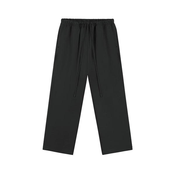 IDLT wide leg sweatpants, black front.