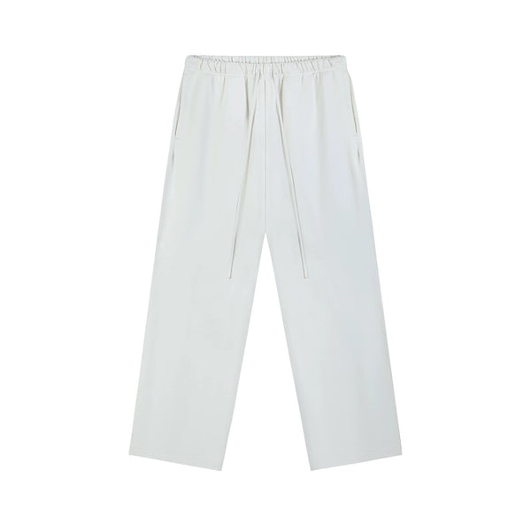 IDLT wide leg sweatpants, cream front.
