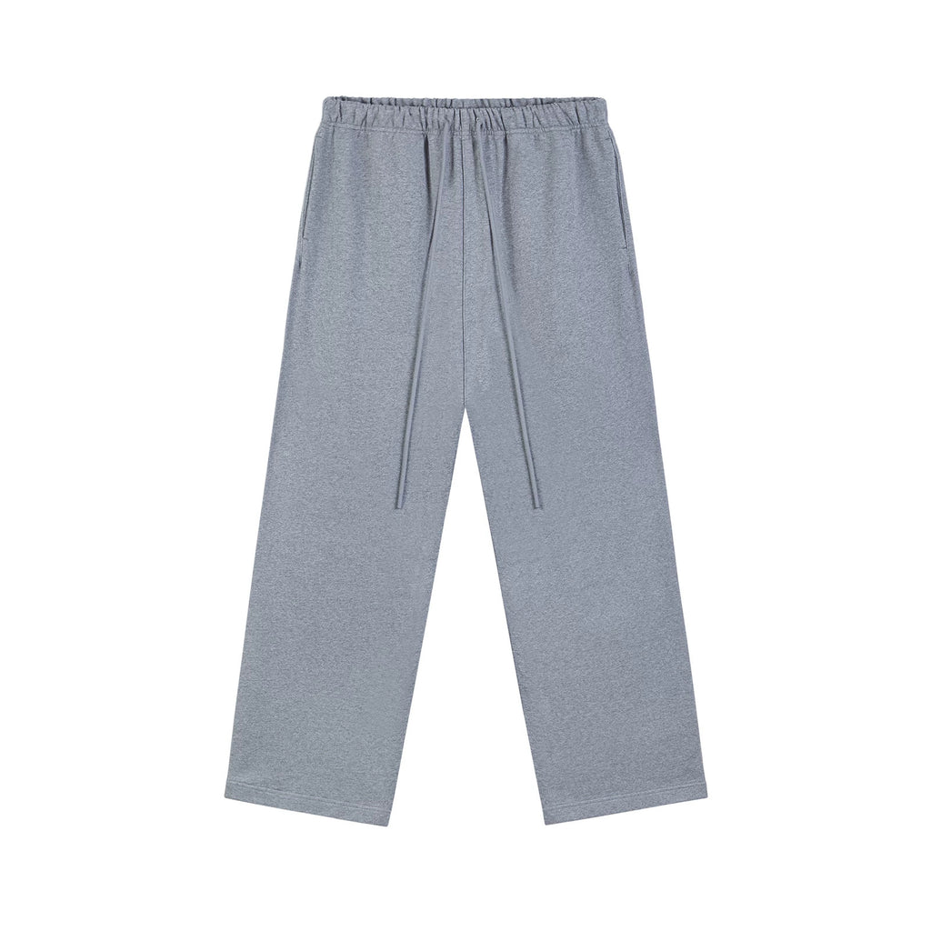 IDLT wide leg sweatpants, heather gray front.