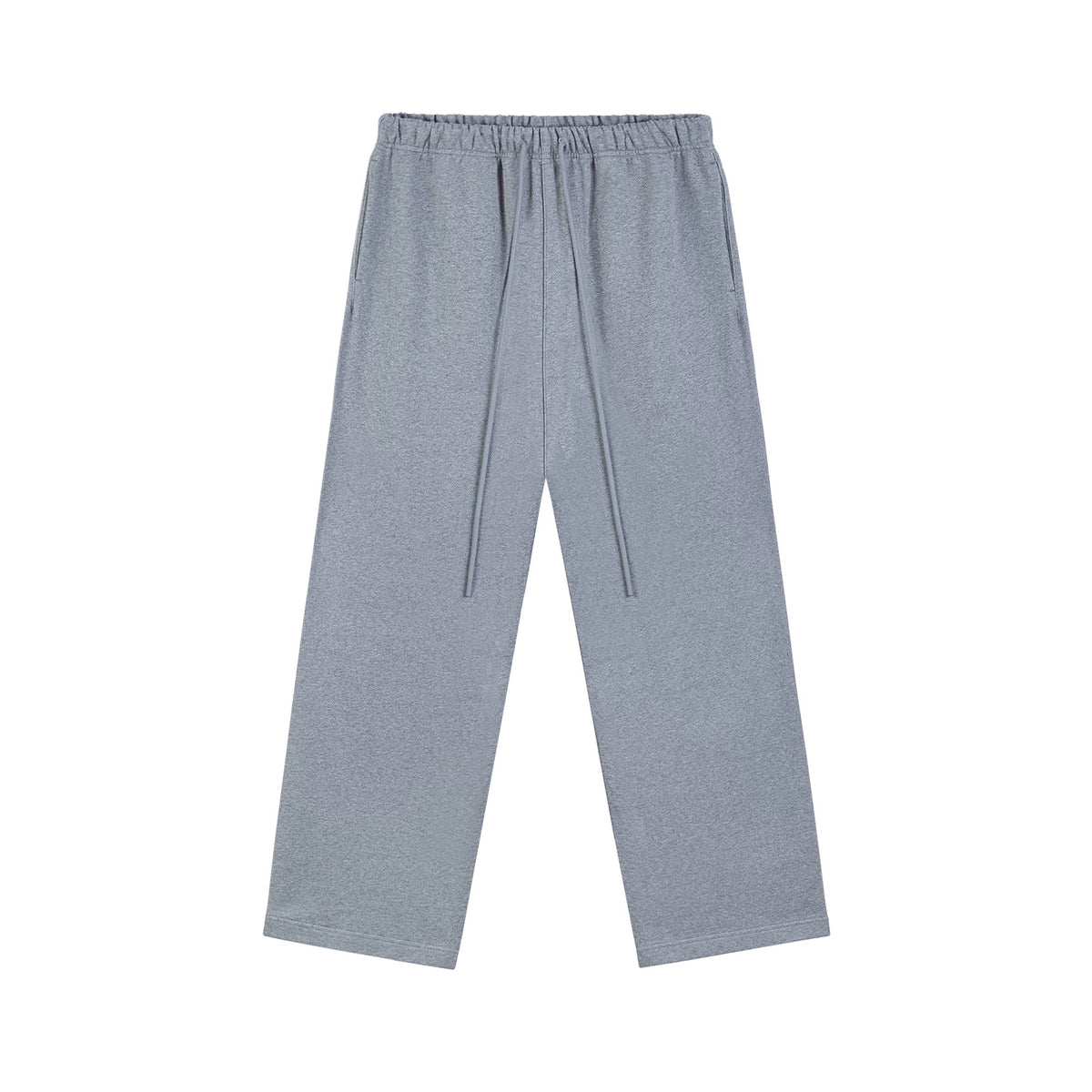 IDLT wide leg sweatpants, heather gray front.