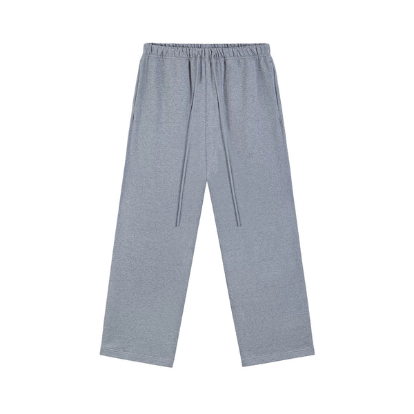 IDLT wide leg sweatpants, heather gray front.