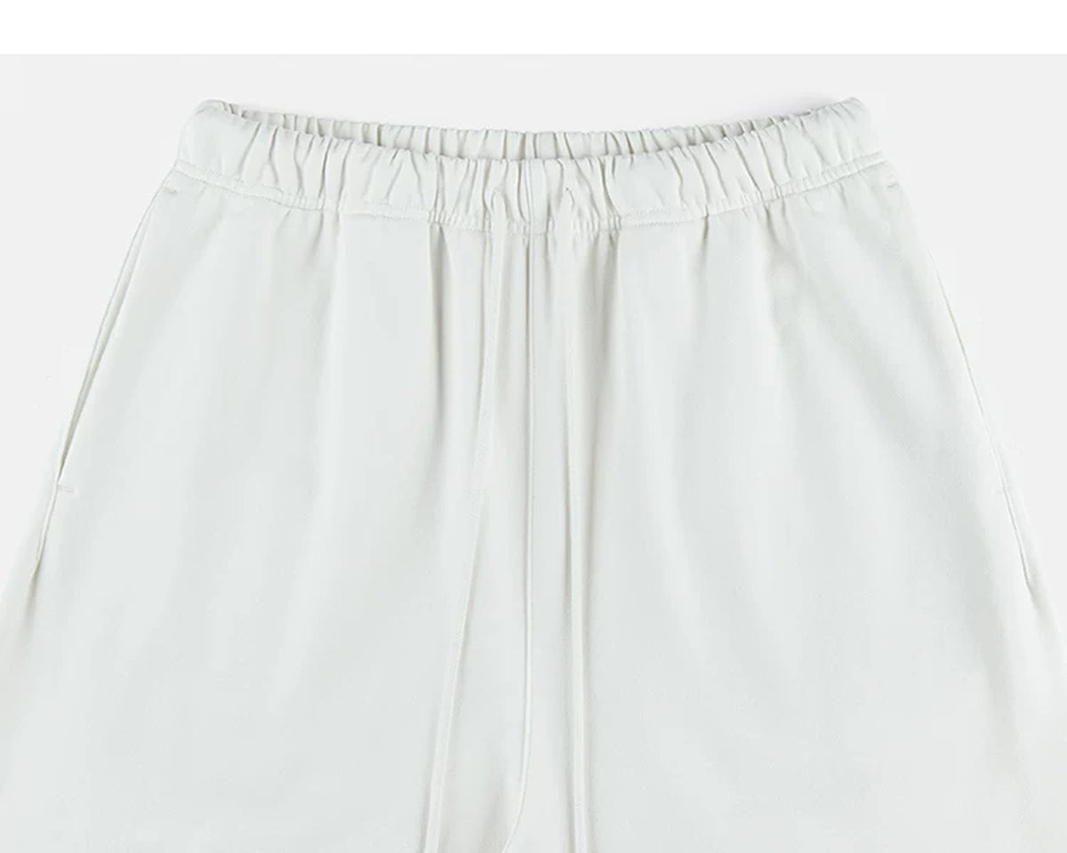 IDLT wide leg sweatpants, cream waistband.