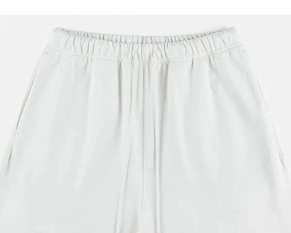 IDLT wide leg sweatpants, cream waistband.