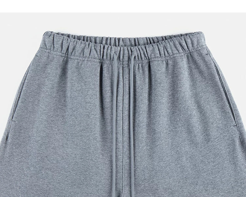 IDLT wide leg sweatpants, heather gray waistband.