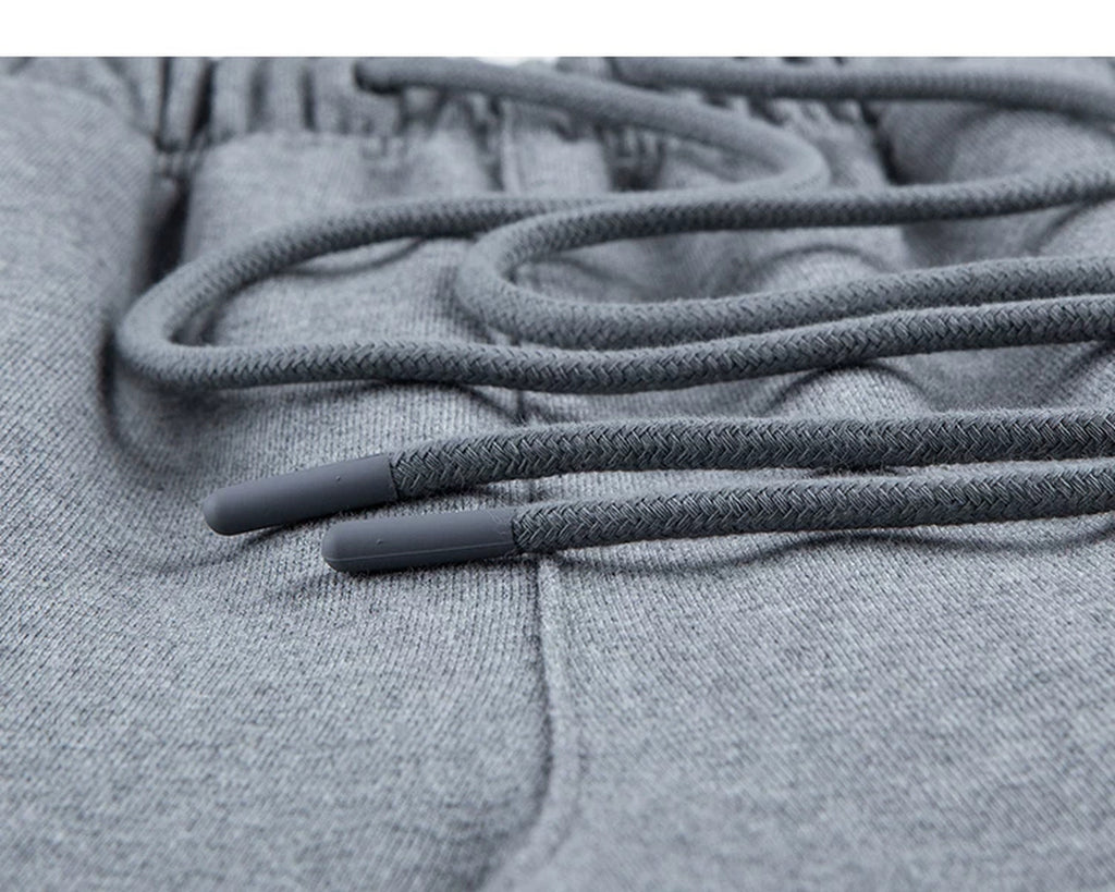 IDLT wide leg sweatpants, heather gray drawstring tips.