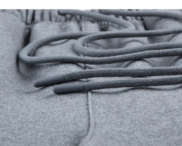 IDLT wide leg sweatpants, heather gray drawstring tips.