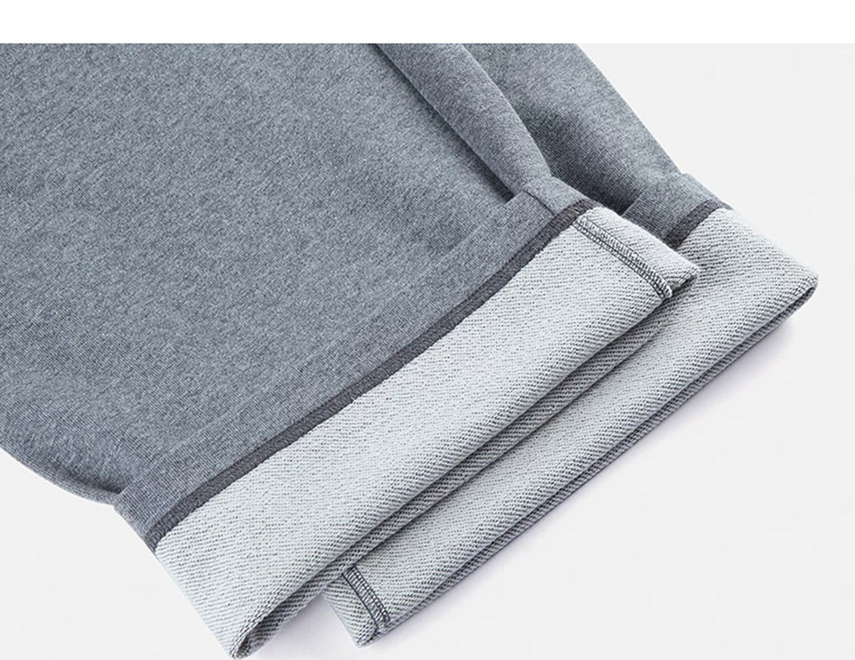 IDLT wide leg sweatpants, heather gray rolled hems.